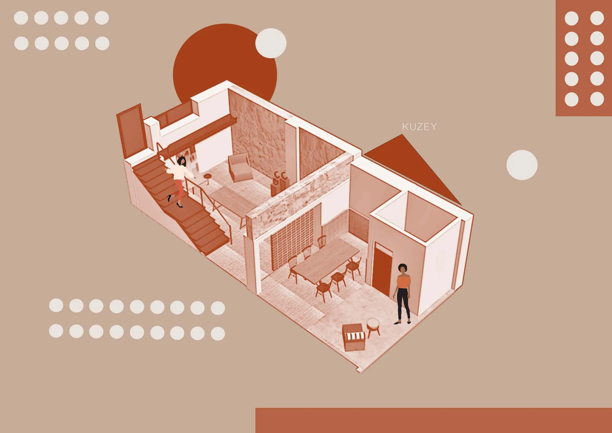 Designers Vault plan aksonometrisi, mekân kurgusu (9)