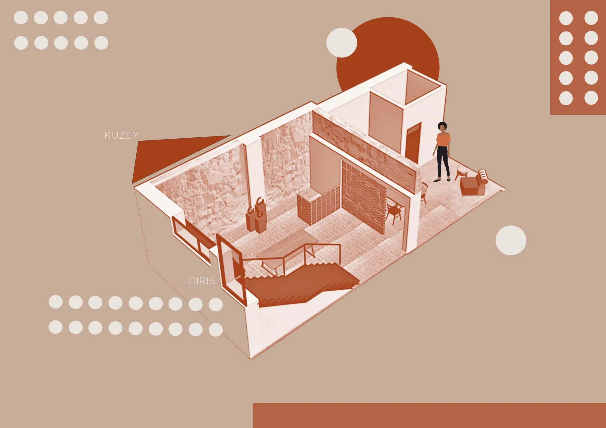 Designers Vault kesit aksonometrisi, iki kotlu kurgu (12)